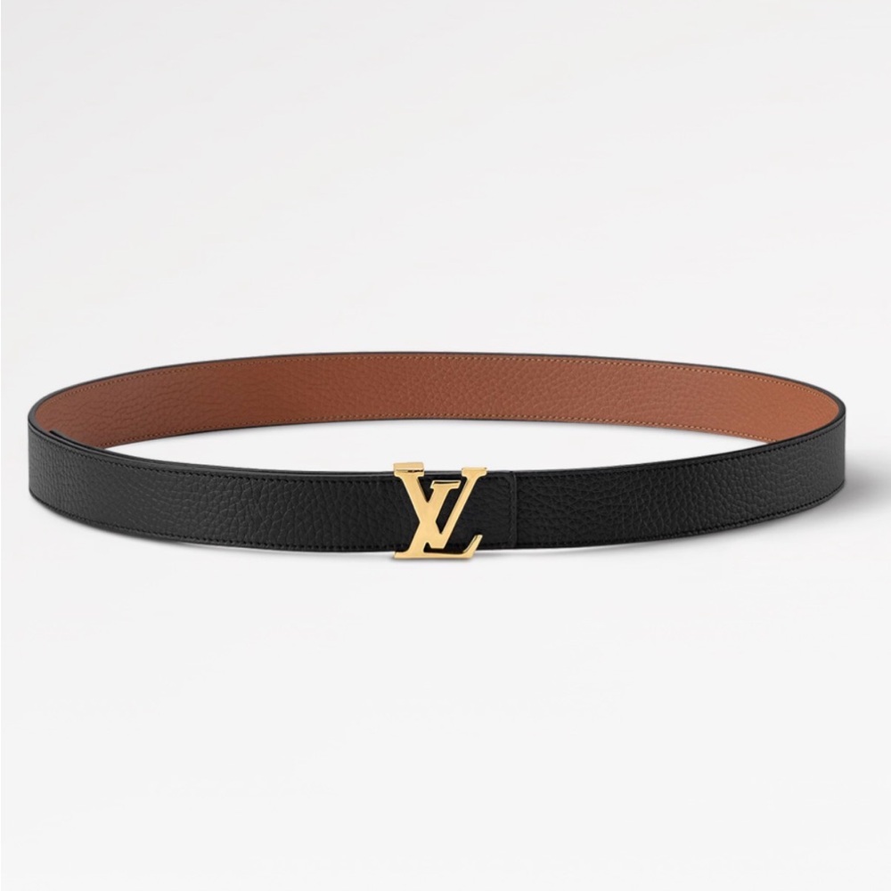 Louis Vuitton Black and Gold Women's Belt